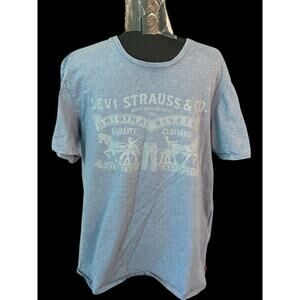 Levi Strauss & Co.‎ T Shirt Men’s Large Blue Short Sleeves 100% Cotton